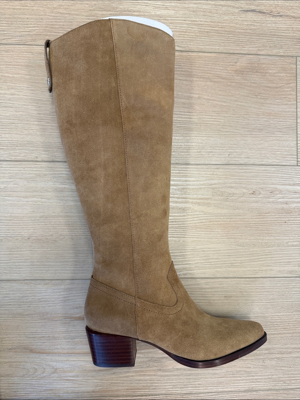 Dolce Vita Tall Suede Riding Boots in Camel